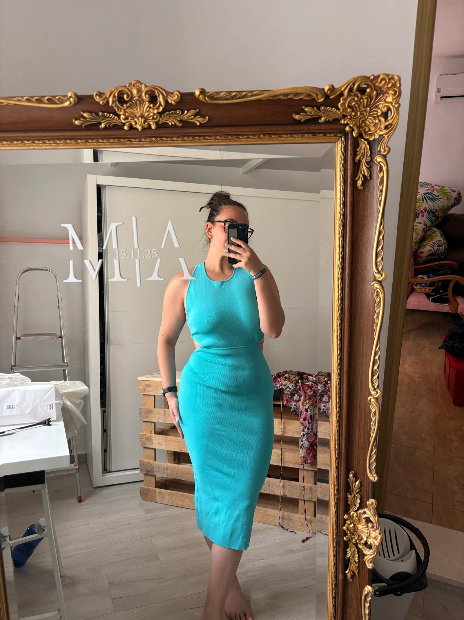 Vestido azul agua veraniego 